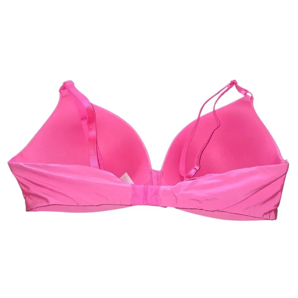 Victoria's Secret No-Wire Wireless Plunge T-Shirt Bra (36C) Pink